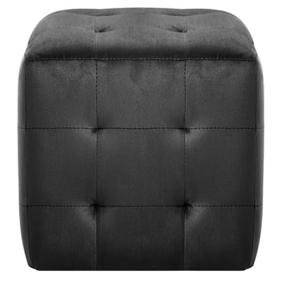 vidaXL - Nachtkastjes - 2 - st - 30x30x30 - cm - fluweel - zwart