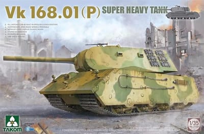 Takom Modelbouwpakket Militaire voertuigen - 2158 VK.168.01 (P) Super Heavy Tank Plastic - 1:35 - Modelbouw