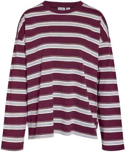 Noisy may Trui Nmember L/s Stripe Sweat Noos 27036484 Fig/birch+lgm Dames Maat - S