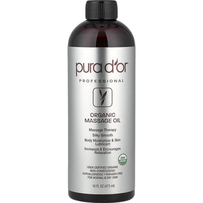 Pura D'Or, Professioneel, Biologische Massageolie, 473 ml (16 fl oz) gray