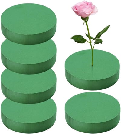 Bloemenschuim Blokken - Kunstbloemen Basis - Bloemstukken Maken - 6 Delige Set - 7 Inch Rond - Groen