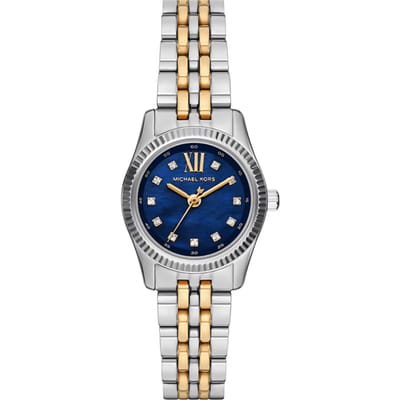 Michael Kors MK4865 Lexington Blauwe Wijzerplaat Dames Twee-Tonige Horloge