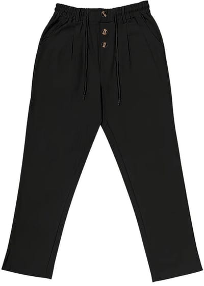 Livano Linnen Broek Heren - Zomerbroek - Volwassenen - Lange Broek - Pantalon - Strandbroek - Zomer - Ibiza Stijl - Zwart - Maat S