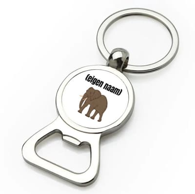 Akyol - olifant met eigen naam flesopener - Olifant - olifanten liefhebbers - iemand die houdt van olifanten - verjaardag - cadeau - kado - 9 bij 3 cm
