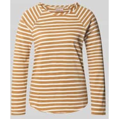 Shirt met lange mouwen met afgeronde zoom