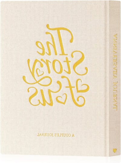 Trouwen Jubileum Dagboek – Ons Verhaal, Linnen Dating 1 tot 70 Jaar Huwelijk Scrapbook voor Stellen, 190 Pagina's Herinneringen en Liefdesverhalen Notitieboek voor Bruid en Bruidegom