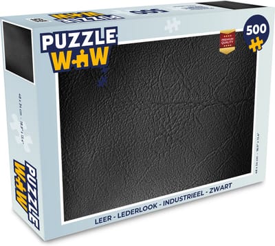 Puzzel Leer - Lederlook - Industrieel - Zwart - Legpuzzel - Puzzel 500 stukjes