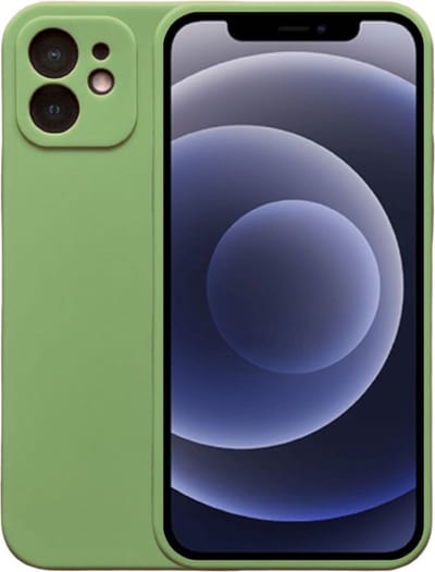 Smartphonica Telefoonhoesje Geschikt voor iPhone 12 Pro siliconen hoesje - Backcover Siliconen Case - Groen geschikt voor iPhone 12 Pro