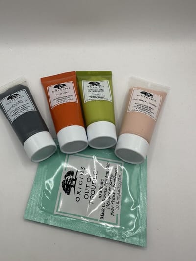 ORIGINS 5 Piece Skin Care Travel Set Masker 4 x 15 ml + 3 ml