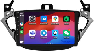 CarPlay autoradio geschikt voor Opel Corsa | 2014 t/m 2019 | Android 13 | Draadloos Apple CarPlay & Android Auto | 2GB + 32GB | QuadCore processor | Denago DNG-A43 | 2025 model | 2014 2015 2016 2017 2018 2019 | Bluetooth & Wifi