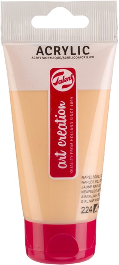 Acrylverf tac 224 napelsgeel rood tube 75ml | 3 stuks
