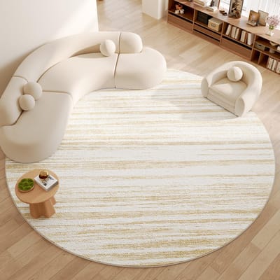 Lichte Luxe Woonkamer Decoratie Rond Tapijt Verdikken Pluche Vloerkleden voor Slaapkamer Huis Pluizig Zacht Tapijt Antislip Bedzijde Vloermat 80x80CM