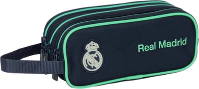 Etui met ritsen - Pennendoosje - Schoolbenodigdheden - Drie vakken - 21 x 7 x 8.5 cm