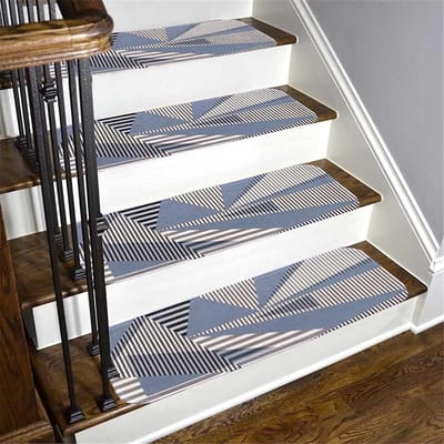 Tapijt traptreden set - Antislip trapmatten - Veilig traplopen - Inclusief plakband - 20x70 cm - Grijs