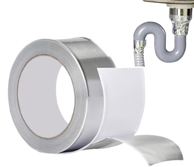 Isolatietape Aluminium - Reparatietape Keuken - Hoge Temperatuur - Water en Oliebestendig - 5cm x 10m - Zilver