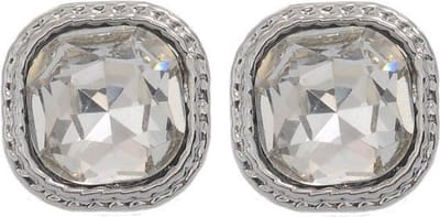 Behave - Zilverkleurige oorsteker met facet geslepen glassteen - Fashion sieraden