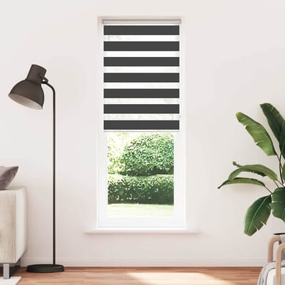 vidaXL - Zebra - rolgordijn - 70x230 - cm - stofbreedte - 65,9 - cm - zwart