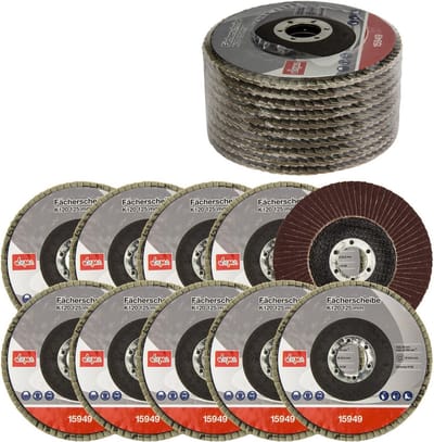 Set van 10 Lamellenschijven 125mm K120 - Slijpschijven voor Metaal en Hout