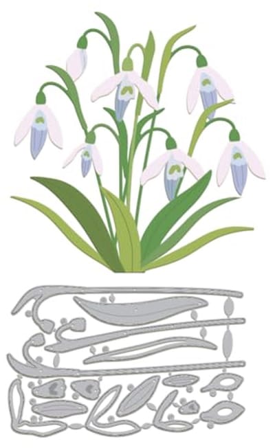 Sneeuwklokjes Bloemen Snijmallen voor Kaarten Maken - Metalen Die Cuts Embossing Stencils voor Scrapbooking