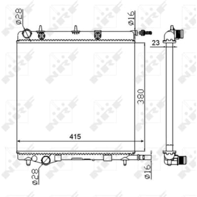 Radiator, motorkoeling Economy Class NRF 50430A