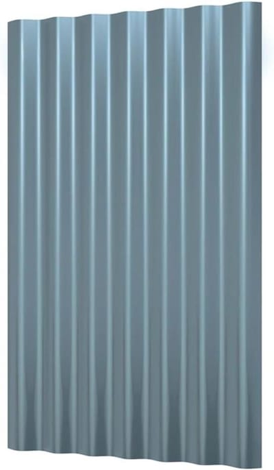Dakpanelen Set - Golfplaten - Dakbedekking Bouwwerken - Gepoedercoat Staal - 36 Stuks - Grijs