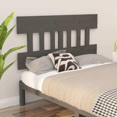 vidaXL - Hoofdbord - 138,5x3x81 - cm - massief - grenenhout - grijs
