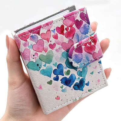 Fotoalbum voor 2x3 inch foto's, 52 vakken, draagbaar mini-fotoalbum met hartpatroon voor instant foto's en herinneringen