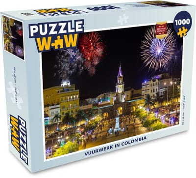 Puzzel Vuurwerk in Colombia - Legpuzzel - Puzzel 1000 stukjes volwassenen