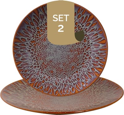 Palmer - Magmatic - Bord - 2 stuks - ø 27 cm - Bruin - Stoneware - Bordenset