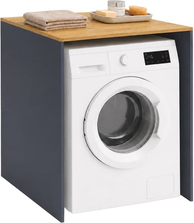 Wasmaschine kast - 88 x 68 x 60 cm- ombouw - antraciet-natuur