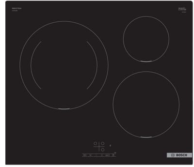 Bosch PUJ611BB5E - Serie 4 - Inbouw inductiekookplaat - Zwart - 60 cm - 3 kookzone(s)