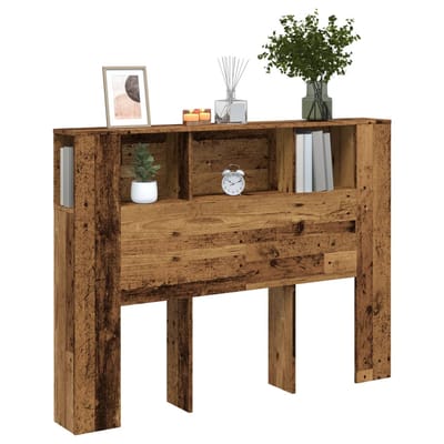 vidaXL - Hoofdbordkast - 140x18,5x102,5 - cm - bewerkt - hout - oud - houtkleurig