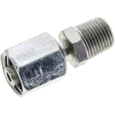 6L & 1/8'' NPT Verzinkt Stalen Rechte Draaidoorvoer Buitendraad 315bar Verstelbaar ISO 8434-1