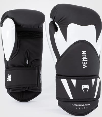 Venum - BOKSHANDSCHOENEN - Challenger 4.0 - Black/White - 8OZ