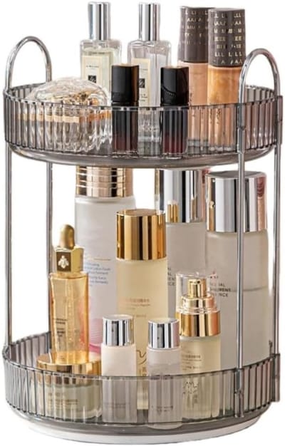 Dressing Table Make-up Organizer met 360° Rotatie en Grote Capaciteit voor Huidverzorging en Cosmetica in de Badkamer of op de Dressoir