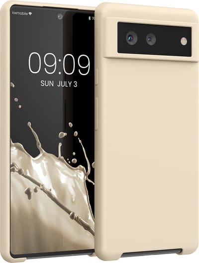 kwmobile telefoonhoesje geschikt voor Google Pixel 6 - Hoesje met siliconen coating - Smartphone case in zoet glazuur