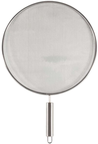 Cookinglife Spatdeksel, Spatkap - Splatter Screen - RVS Zilver - Beperkt Spatten, Vaatwasserbestendig - 29 cm
