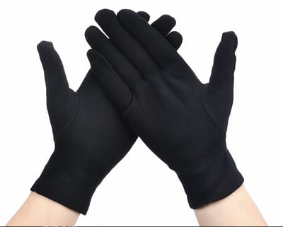 Katoenen handschoenen Zwart L 40stuks/20Paar - Beschermende Handschoenen L Zwart - Gezondheidszorg - Ziekenhuis - Beauty Center, Kapper en Salon Spa Tattoo – Jewelry - eczeem / allergie / handcreme - juweliers / munt handschoen