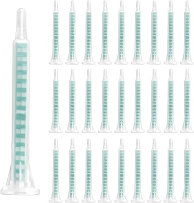 Epoxy Mengmondstukken voor AB Lijm, Plastic Mengbuis, Applicator en Static Mixer - Verpakking van 50 Stuks voor Hars en Lijmtoepassingen