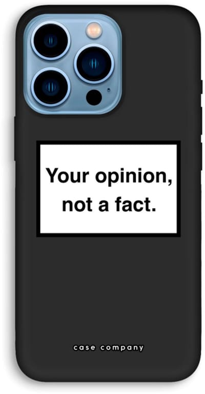 Case Company® - Hoesje geschikt voor iPhone 13 Pro hoesje - Your opinion - Biologisch Afbreekbaar Telefoonhoesje - Bescherming alle Kanten en Schermrand