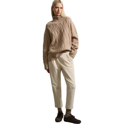 Vrouwelijke stretch katoenen flared broek Stefanel