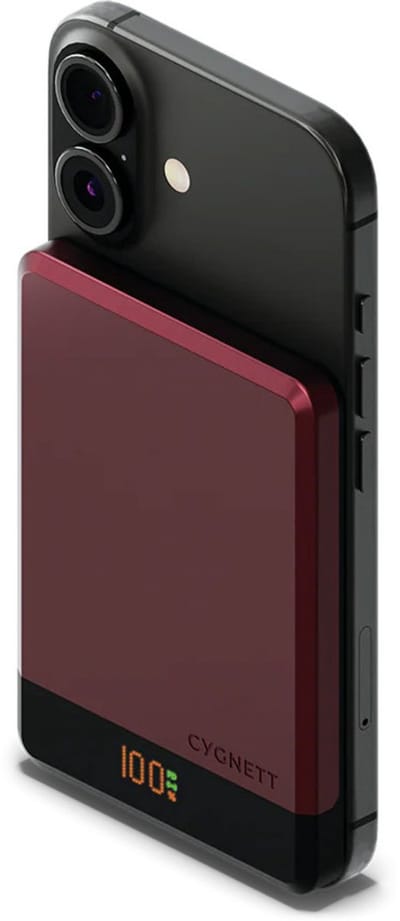 Cygnett Single USB-C Powerbank 5.000 mAh 15W - MagSafe Compatible - Cherry