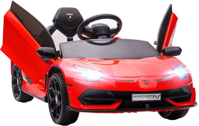 HOMCOM Elektrische Kinderauto Kunststof, Metaal 107,5L x 63B x 42H cm Rood