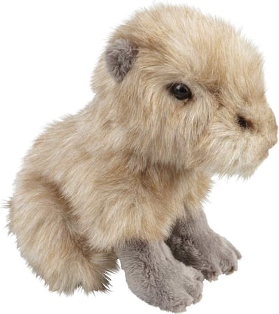 Ravensden Pluche knuffeldier - waterzwijn/capibara - beige - zittend - 18 cm - speelgoed knuffel