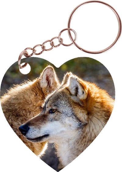 Sleutelhanger hartje 5x5cm - Wolf Roedel