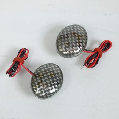 Mini clignotant œil de chat carbone à LED auto pour moto scooter quad feu décoratif