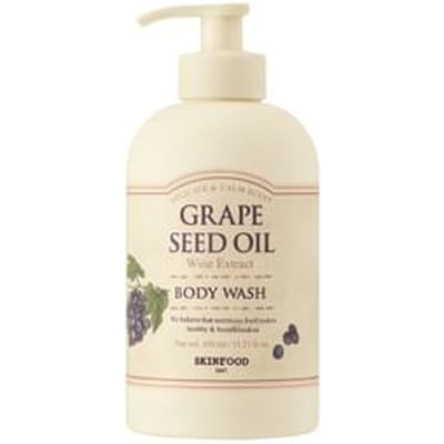 SKINFOOD, grapeseed oil, body wash, 15.21 fl oz (450 ml) white