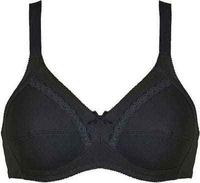 Naturana 100% katoenen soft BH zonder beugels maat 75B zwart