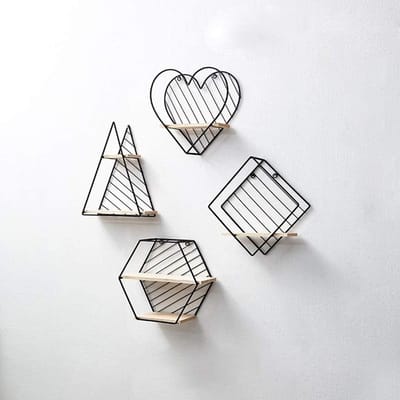 Wandrek - Opberghouder Decoratie - Spullen Organiseren - Duurzaam Ontwerp - 3000 Gram - Goud Zwart