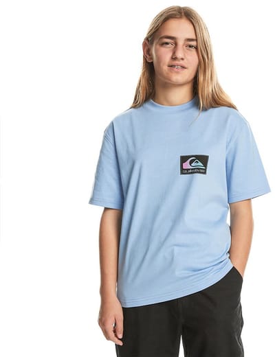 Quiksilver Back Flash T-shirt Met Korte Mouwen Blauw 16 Years Jongen
